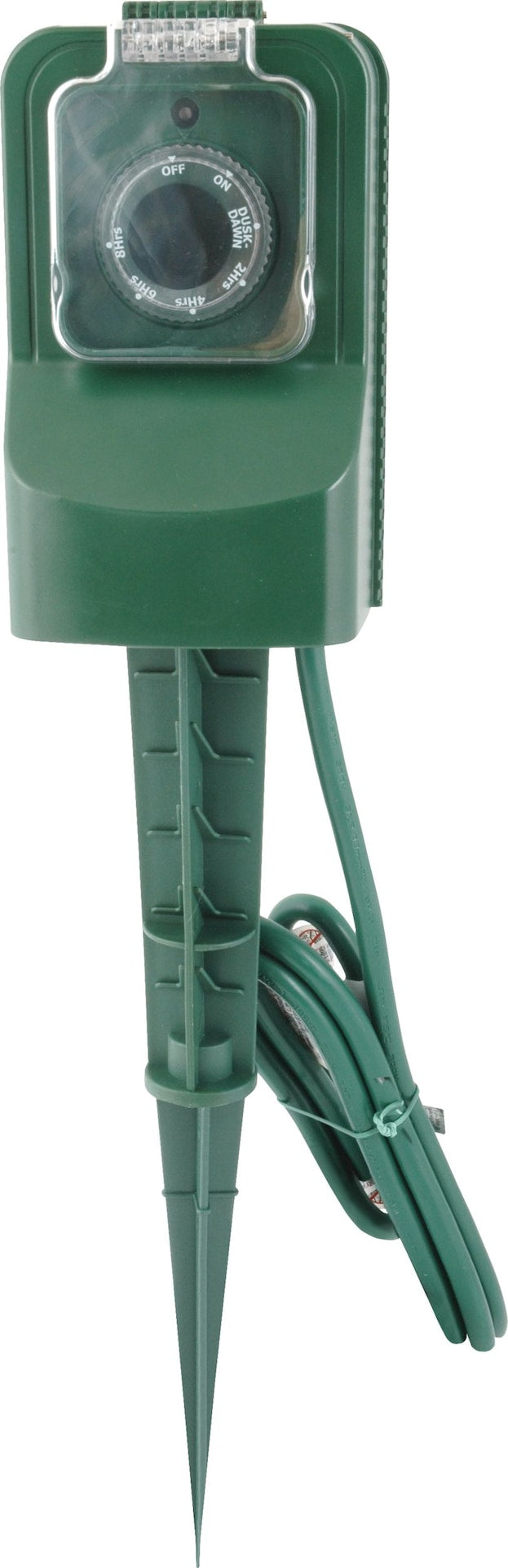 3-Outlet Outdoor Power Stake with 6-ft Cord and Timer, Green H1F9 - product image 5