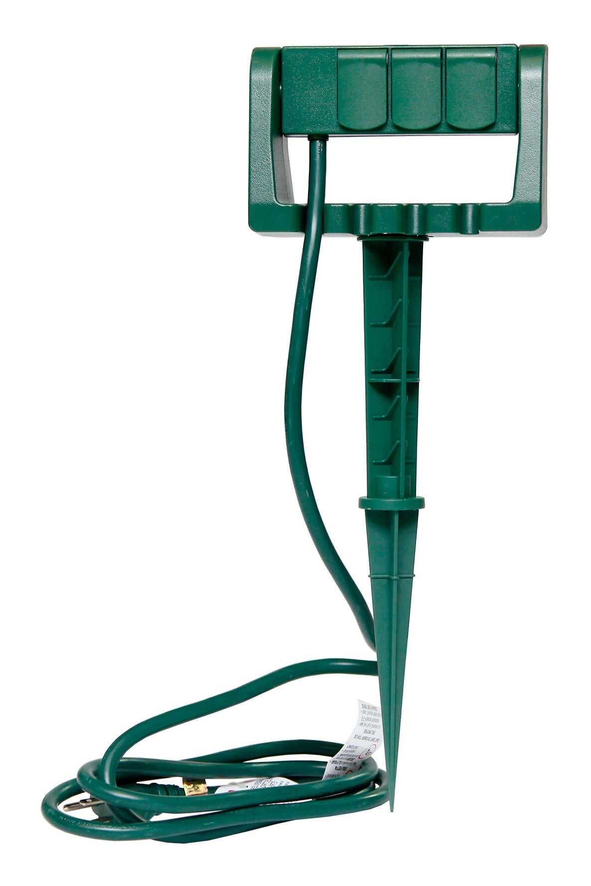3-Outlet Outdoor Power Stake with 6-ft Cord, Green N9M3 - product image 1