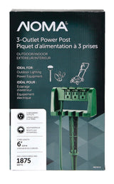 3-Outlet Outdoor Power Stake with 6-ft Cord, Green N9M3 - product image 2