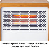 3-Setting Cabinet Heater with Child Lock, Quartz and Radiant Heating, Wood Grain Finish R4Y1 - product image 4