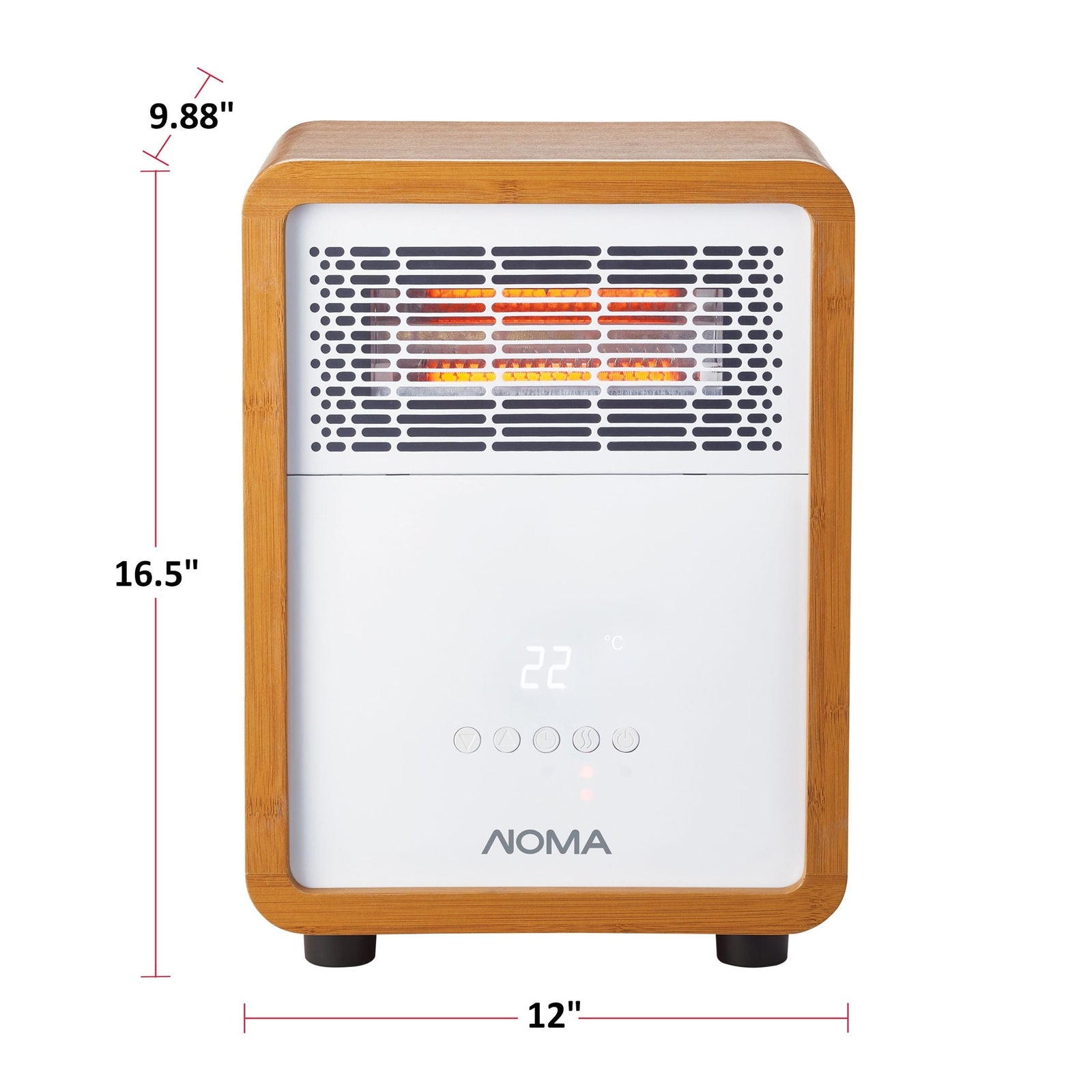 3-Setting Cabinet Heater with Child Lock, Quartz and Radiant Heating, Wood Grain Finish R4Y1 - product image 5