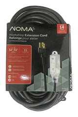 32-ft 10-in 14/3 Outdoor Extension Cord with 3 Grounded Outlets and Lighted End, Black S0O6 - product image 1