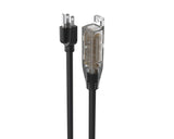 32-ft 10-in 14/3 Outdoor Extension Cord with 3 Grounded Outlets and Lighted End, Black S0O6 - product image 3