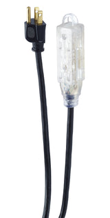 32-ft 10-in 14/3 Outdoor Extension Cord with 3 Grounded Outlets and Lighted End, Black S0O6 - product image 5