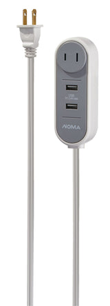 6-ft 6-in 16/2 Extension Cord with 2 USB Outlets, Travel design, White I1V3 - product image 2