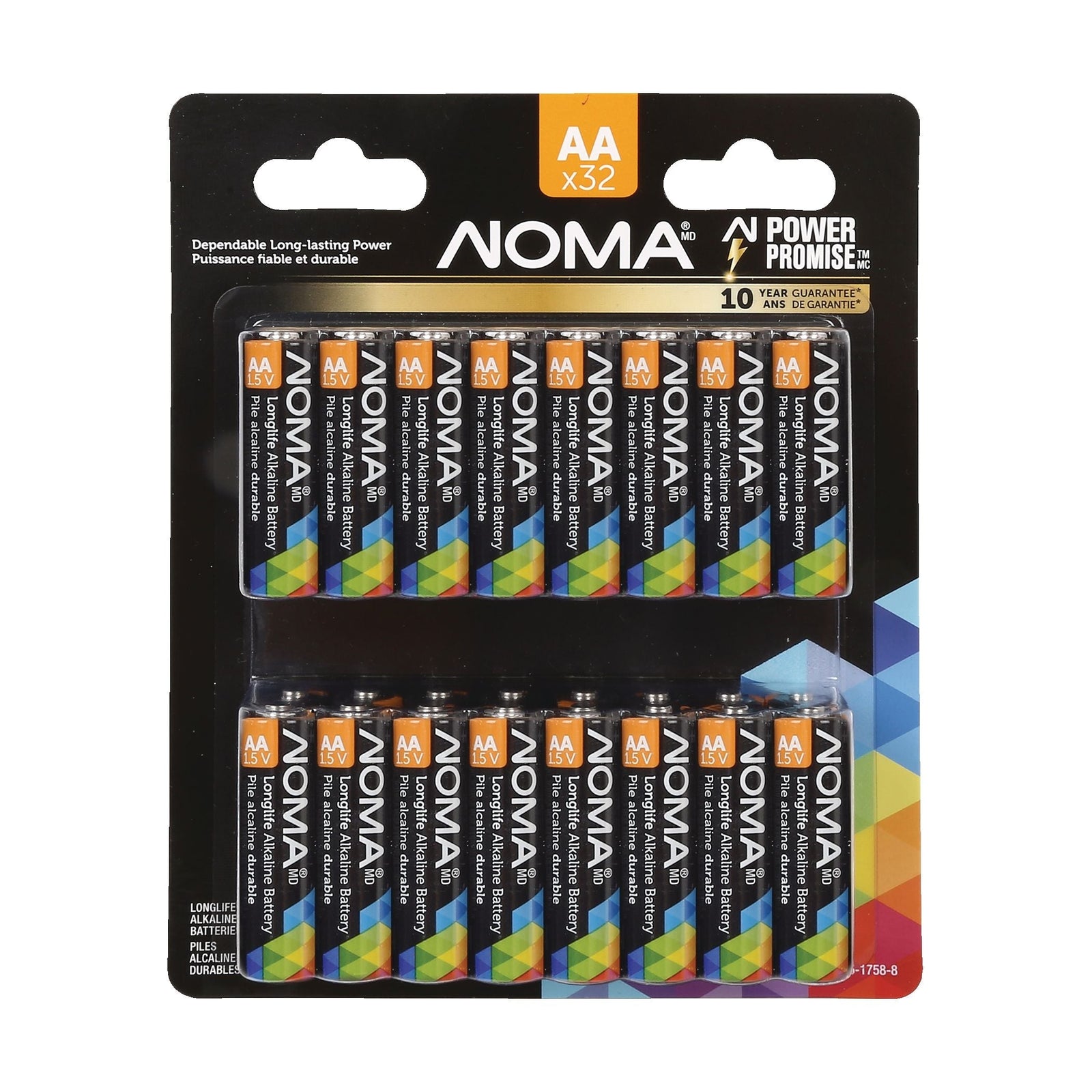 AA Alkaline Batteries, Long Lasting, All Purpose, 32-pk W4K3 - product image 1