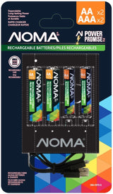AA+AAA Ni-MH Rechargeable Batteries and Charger, 2-pk U5S5 - product image 1