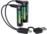 Advanced 2400 mAh USB C-Type Rechargeable Li-Ion Batteries, 2-pk K2V2 - product image 5