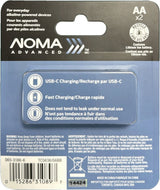 Advanced 2400 mAh USB C-Type Rechargeable Li-Ion Batteries, 2-pk K2V2 - product image 8