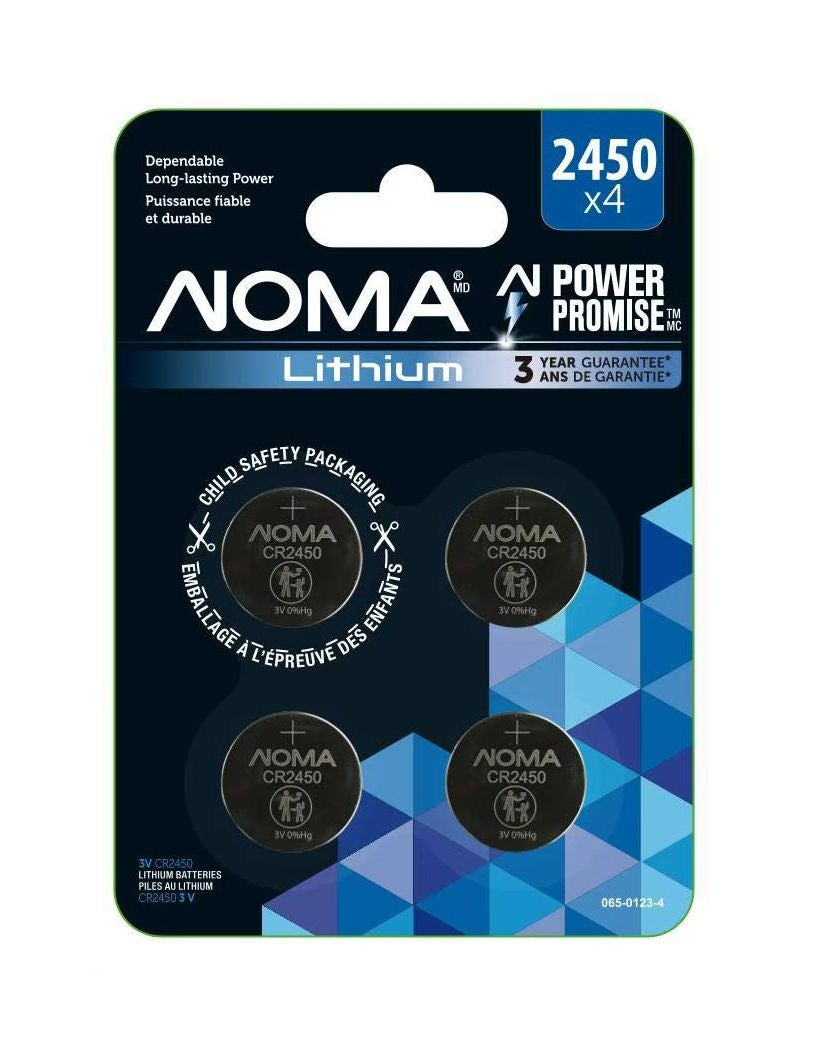 CR2450 Lithium Battery, Long-Lasting Power, 4-pc I1F6 - product image 1