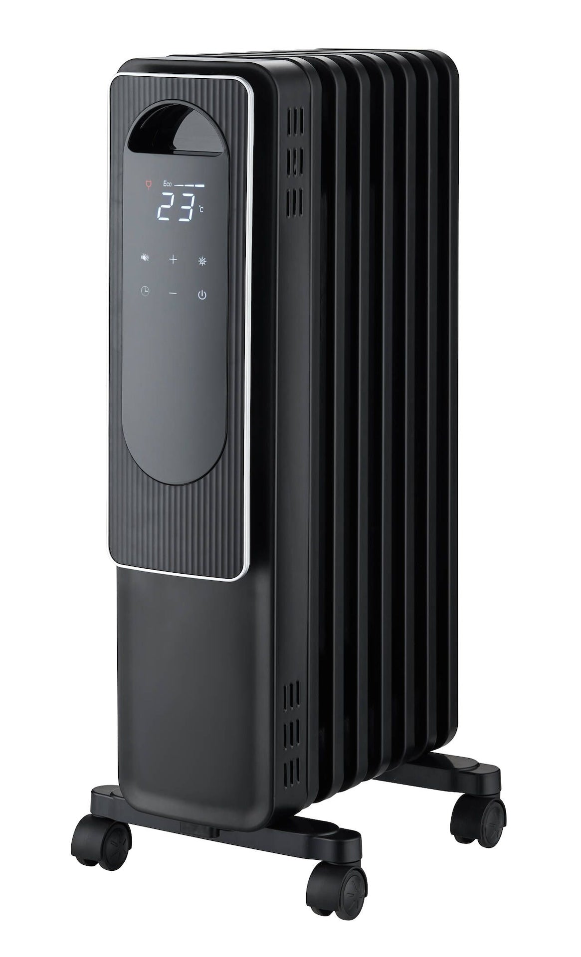 Digital Electric Oil-Filled Radiator Heater with Remote Control, 1500W, Black A4V1 - product image 2