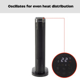 Digital Tower Ceramic Heater withRemote Control & Thermostat, 1500W, White, 24-in F7L5 - product image 7