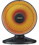 Oscillating Parabolic Dish Portable Radiant Electric Space Heater, 1000W, Black G2W5 - product image 2
