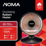Oscillating Parabolic Dish Portable Radiant Electric Space Heater, 1000W, Black G2W5 - product image 4