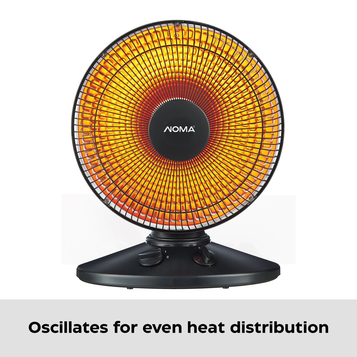 Oscillating Parabolic Dish Portable Radiant Electric Space Heater, 1000W, Black G2W5 - product image 6