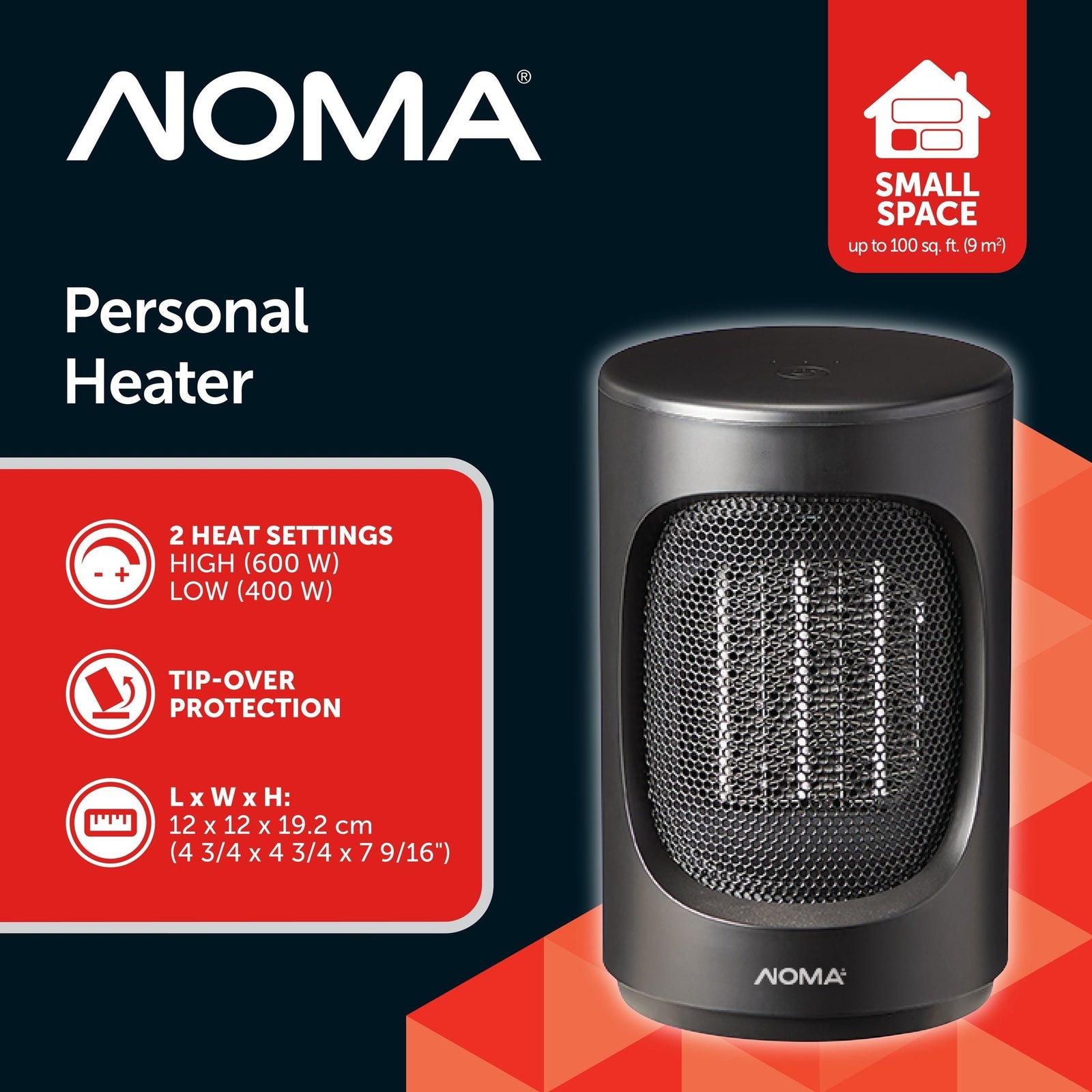 Personal Heater, 600 W, Black E6J3 - product image 2