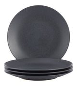 Dorset Stoneware Dinner Plate Set, Black Reactive, 4-pk, Oven Safe H7Y9 - product image 1