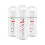 Glass Bottle with Silicone Nipple (M), 8-oz, 3 Months+, 3-pk M7F1 - product image 1
