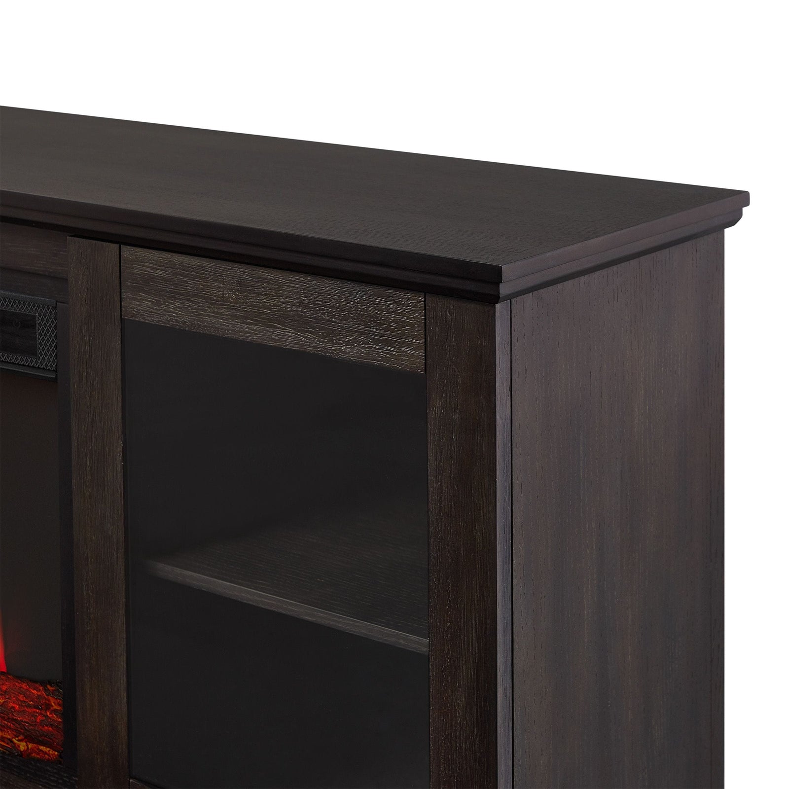Flame Benjamin Landscape Electric Fireplace TV Stand, 81-in, 1500W, Includes Remote Control, Weathered Wood A4I8 - product image 3