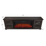 Flame Benjamin Landscape Electric Fireplace TV Stand, 81-in, 1500W, Includes Remote Control, Weathered Wood A4I8 - product image 7