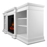 Flame Fresno Electric Media Indoor Electric Fireplace TV Stand, 72-in, 1500W, White Z6M3 - product image 2