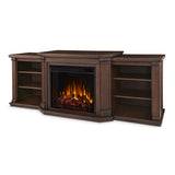 Flame Valmont Media Indoor Electric Fireplace TV Stand, 74-in, 1500W, Includes Remote Control & Firebox, Chestnut Oak A1O6 - product image 1