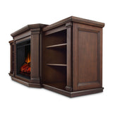 Flame Valmont Media Indoor Electric Fireplace TV Stand, 74-in, 1500W, Includes Remote Control & Firebox, Chestnut Oak A1O6 - product image 2