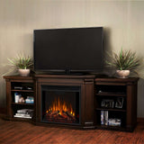 Flame Valmont Media Indoor Electric Fireplace TV Stand, 74-in, 1500W, Includes Remote Control & Firebox, Chestnut Oak A1O6 - product image 4