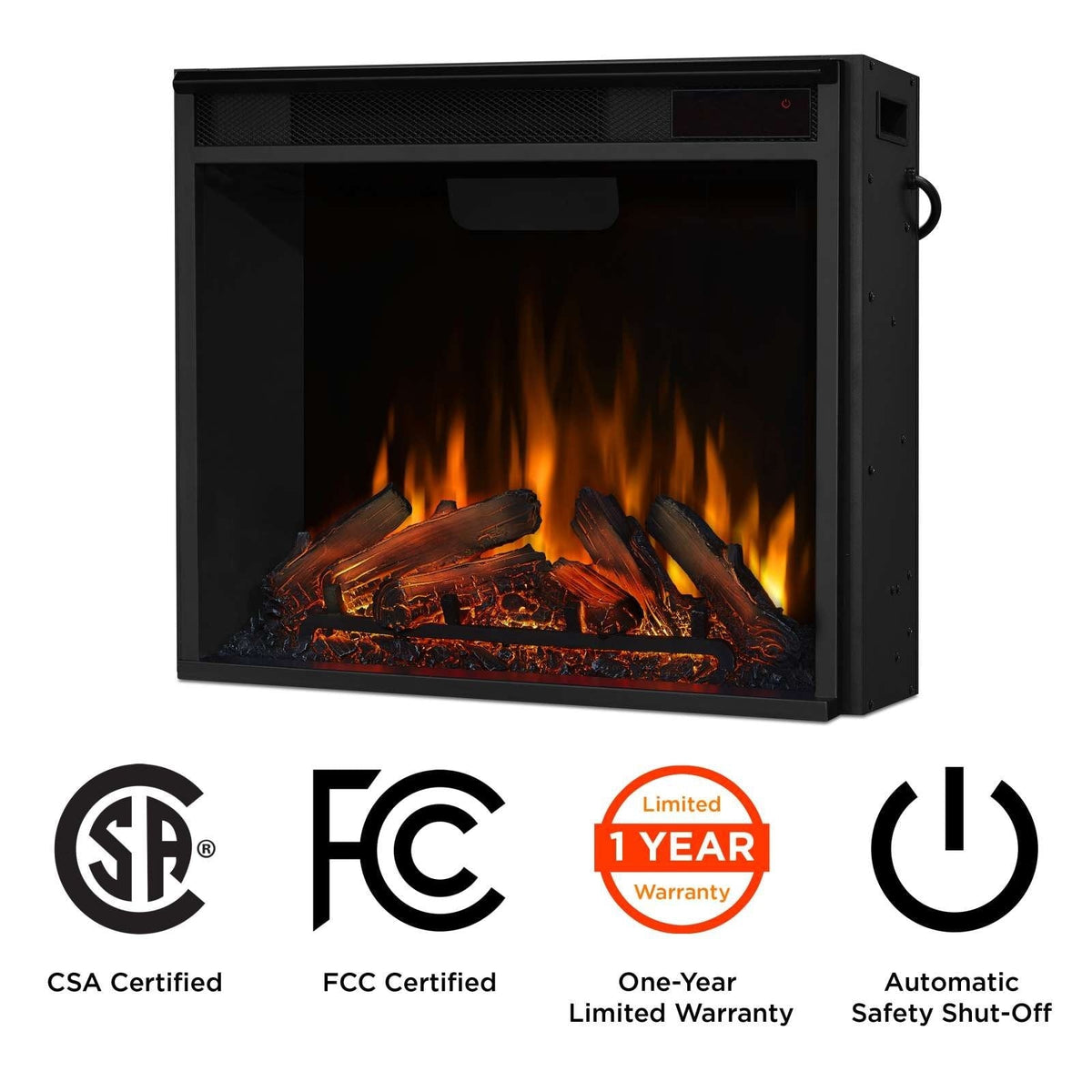 Flame Valmont Media Indoor Electric Fireplace TV Stand, 74-in, 1500W, Includes Remote Control & Firebox, Chestnut Oak A1O6 - product image 6