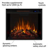 Flame Valmont Media Indoor Electric Fireplace TV Stand, 74-in, 1500W, Includes Remote Control & Firebox, Dark Mahogany Y7B1 - product image 8