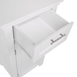 Home Somerset Single Door Bathroom & Laundry Storage Cabinet with Drawer & Adjustable Shelf, White T3Z0 - product image 3