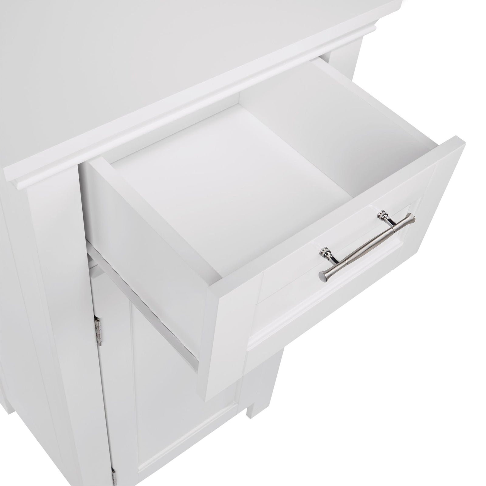 Home Somerset Single Door Bathroom & Laundry Storage Cabinet with Drawer & Adjustable Shelf, White T3Z0 - product image 3