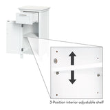 Home Somerset Single Door Bathroom & Laundry Storage Cabinet with Drawer & Adjustable Shelf, White T3Z0 - product image 6