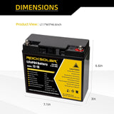 12V 18Ah Deep Cycle Lithium (LiFePO4) Battery Q3M4 - product image 3