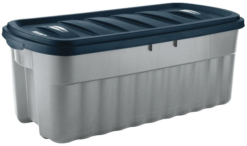 Roughneck Jumbo Storage Box with Lid, 189-L, Grey/Blue F8N9 - product image 1