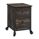 Steel Pedestal River File Cabinet with Drawers, Carbon Oak P6A4 - product image 1
