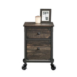 Steel Pedestal River File Cabinet with Drawers, Carbon Oak P6A4 - product image 2