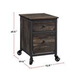 Steel Pedestal River File Cabinet with Drawers, Carbon Oak P6A4 - product image 4