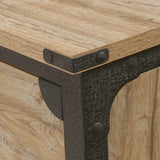 Steel Pedestal River File Cabinet with Drawers, Milled Mesquite X8H9 - product image 3
