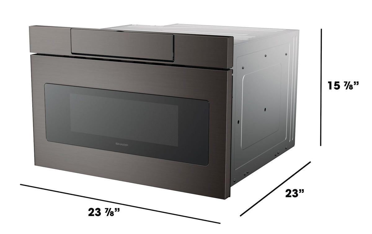 Black Stainless Steel Microwave Drawer Oven, 24-in E8E6 - product image 7