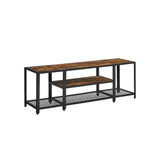 Home 3-Tier Industrial Rustic Brown TV Stand U7Y8 - product image 1