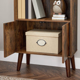 Home 3-Tier Rustic Brown Retro Cabinet with Steel Frame S7F0 - product image 3
