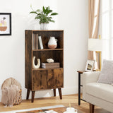 Home 3-Tier Rustic Brown Retro Cabinet with Steel Frame S7F0 - product image 4