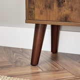 Home 3-Tier Rustic Brown Retro Cabinet with Steel Frame S7F0 - product image 5