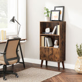Home 3-Tier Rustic Brown Retro Cabinet with Steel Frame S7F0 - product image 6