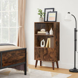 Home 3-Tier Rustic Brown Retro Cabinet with Steel Frame S7F0 - product image 8