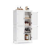 Home 4-Door White Storage Cabinet with Adjustable Shelves G3J9 - product image 1
