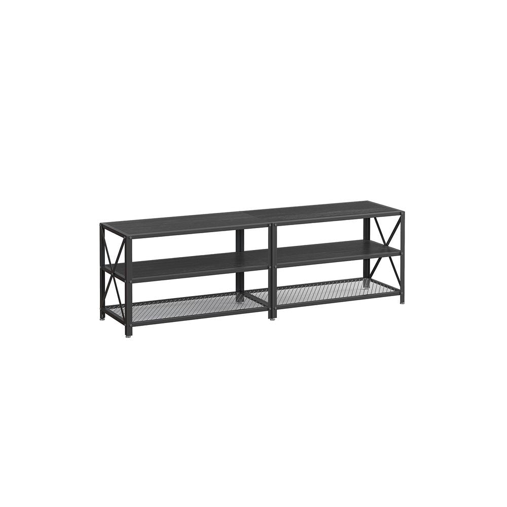 Home 70-in 3-Tier Industrial Black TV Stand W9Q8 - product image 1
