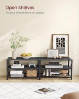 Home 70-in 3-Tier Industrial Black TV Stand W9Q8 - product image 8