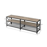 Home 70-in 3-Tier Industrial Greige/Black TV Stand Y7W5 - product image 3